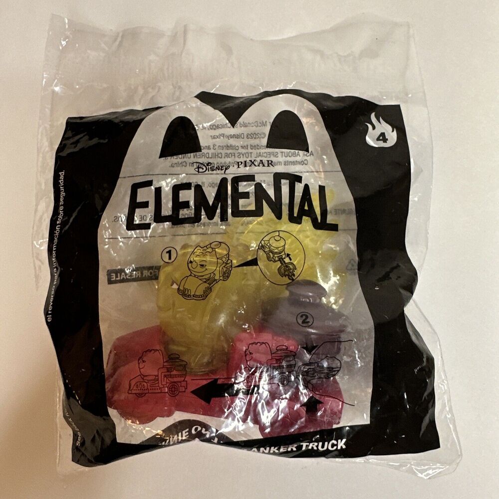 MCDONALDS HAPPY MEAL TOYS Disney Pixar Elemental 2023- #4 Bernie On‎ The Tanker